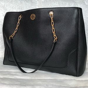 ✨Tory Burch Black Large Leather Tote